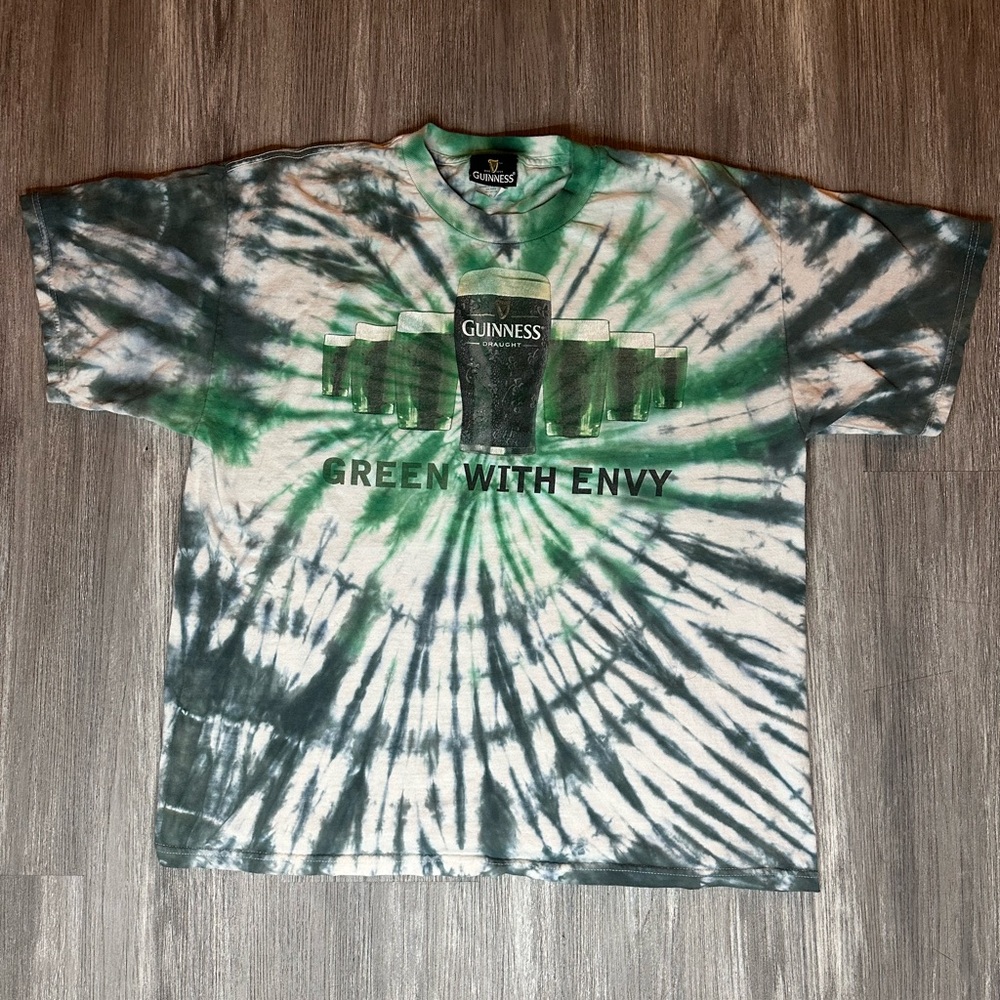 Guinness “Green With Envy” Tiè Die Tee - XL - Beer Graphic T-Shirt - St Patty’s